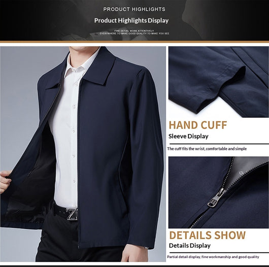 Chaqueta Casual con Solapa para Hombre Maduro - Image 13