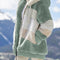 Chaqueta Suelta con Capucha