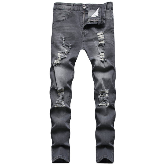 Pantalones Vaqueros Slim Fit Blancos Rotos para Hombre - Diseño Moderno Mate - Image 14