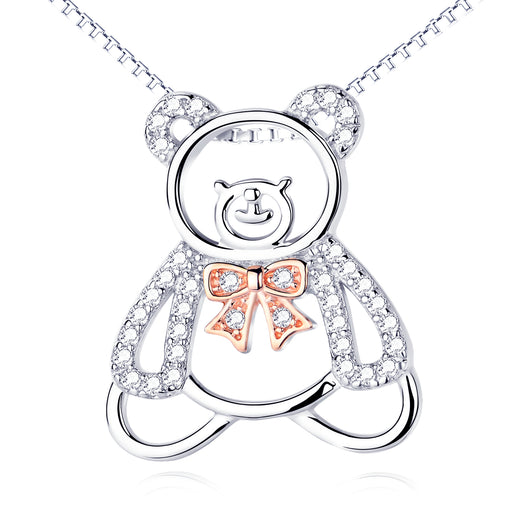 Collar de Plata 925 con Dije Oso Calado Elegante - Image 9