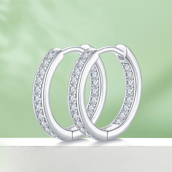 Aretes de Moissanita en Plata de Ley con Diamantes de Alta Calidad