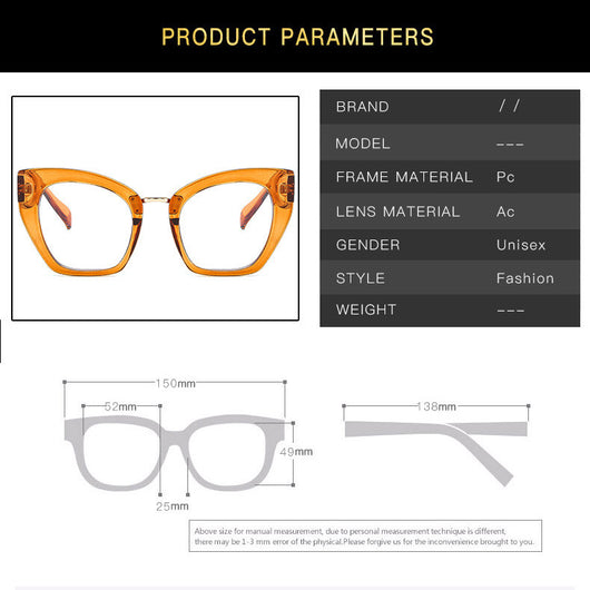 Gafas Cat Eye Grandes con Filtro Azul y Espejo Plano - Image 12