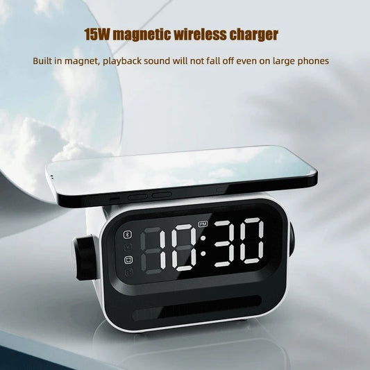 Reloj Despertador Digital 3 en 1 con Luz de Ambiente y Parlante