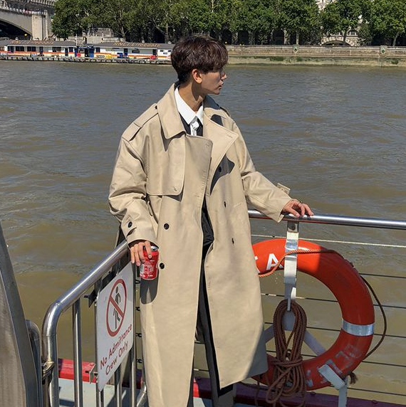 Chaqueta Cortavientos Elegante para Hombre - Estilo Coreano Otoño Invierno