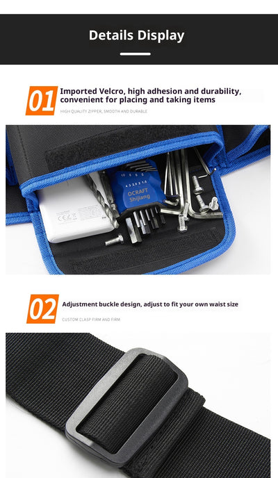 Cinturón de Trabajo Multifuncional con Bolsa de Herramientas - Tela Oxford Resistente para Alturas - Image 18