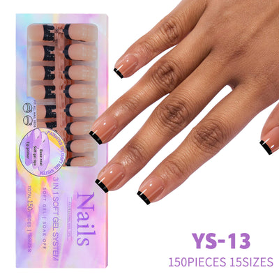 Uñas Postizas Estilo Francés Desmontables sin Marcas - Image 18