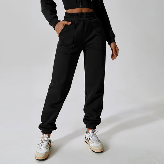 Pantalones Deportivos de Terciopelo Polar para Mujer - Corte Recto y Cómodo - Image 2