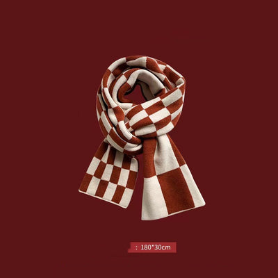 Bufanda Roja de Lana Tejida para Invierno - Diseño Navideño Mujer - Image 22