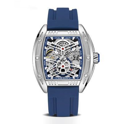 Reloj Mecánico Estilo Barril de Vino con Correa de Silicona - Image 9