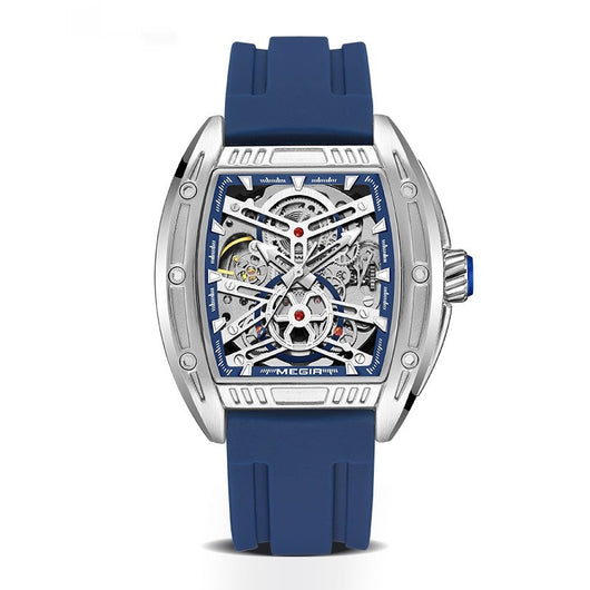Reloj Mecánico Estilo Barril de Vino con Correa de Silicona - Image 9