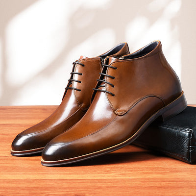Botas Formales de Cuero Genuino Premium - Zapatos Ejecutivos de Altura - Image 3