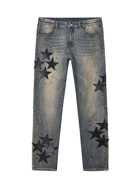 Jeans Slim Fit Estilo Industrial con Detalles de Estrella - Image 2