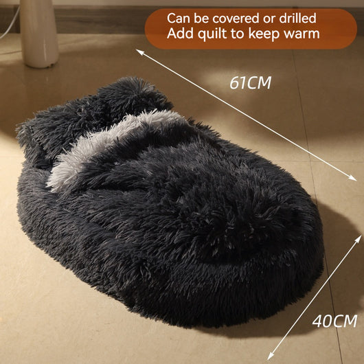 Cama Térmica Ovalada de Lana para Mascotas - Nido Acogedor Invierno - Image 10