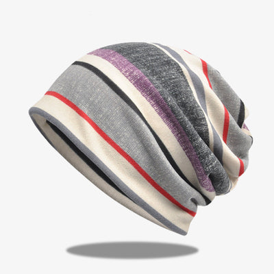 Gorro Tejido a Rayas Versátil para Hombre y Mujer - Image 8
