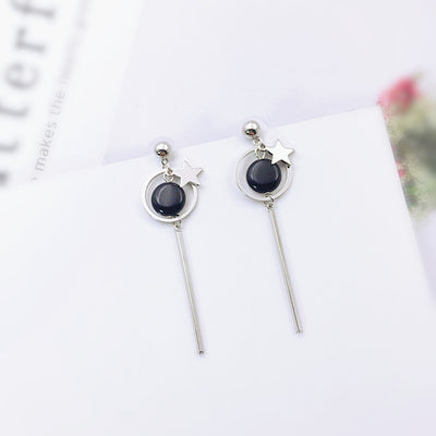 Aretes Coreanos Asimétricos con Flor de Perla y Moño - Image 65