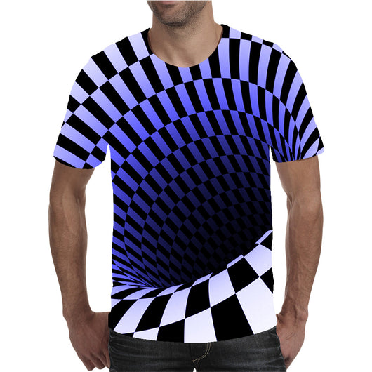 Playera Hombre Estampado Digital 3D Multicolor