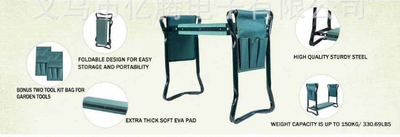 Silla Plegable de Jardín con Bolsa de Herramientas - Image 5