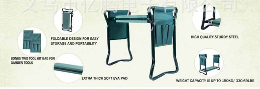 Silla Plegable de Jardín con Bolsa de Herramientas - Image 5