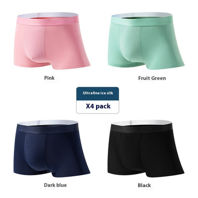 Ropa Interior de Seda de Hielo para Hombre Talla Grande Verano Sin Marcas - Image 13