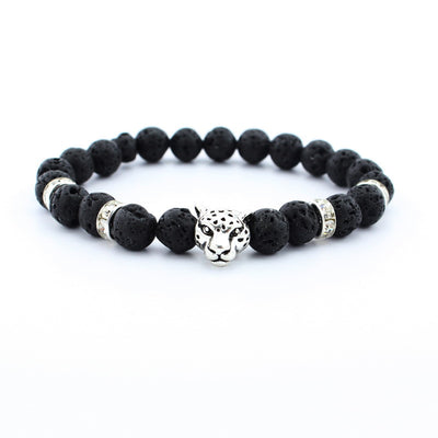 Pulsera de Cuentas Buda en Piedra Volcánica Negra Mate - Image 10