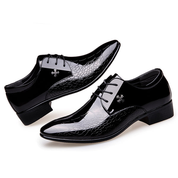 Zapatos de Vestir Elegantes con Cordones y Acabado Brillante - Image 5