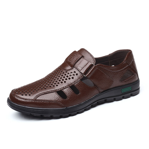 Sandalias de Cuero para Hombre con Diseño Transpirable