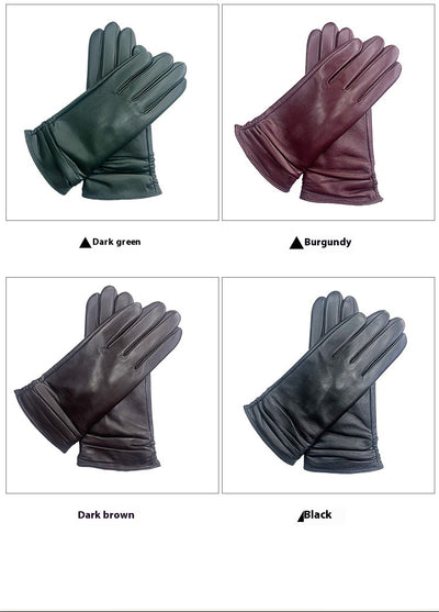 Guantes de Cuero Oveja para Mujer con Pantalla Táctil - Invierno Cálido - Image 20