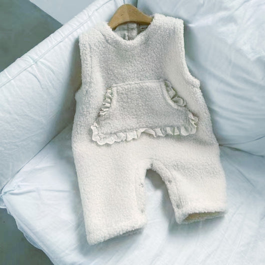 Mameluco Infantil Estilo Vaquero Forrado en Lana Merino con Bolsillos Grandes - Image 5