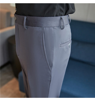 Pantalones Casuales Slim Fit de Color Sólido para Hombre - Image 18