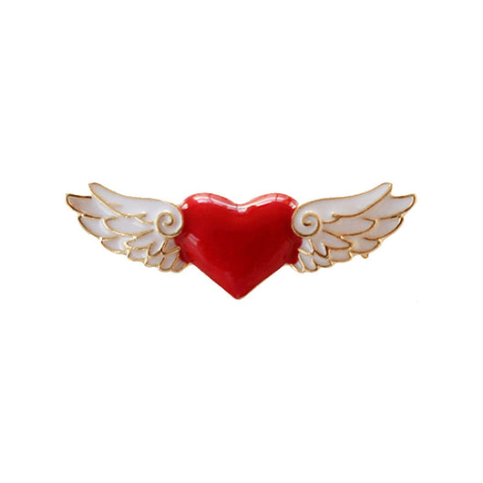 Broche Alas de Ángel con Corazón Rojo Gotante - Image 3