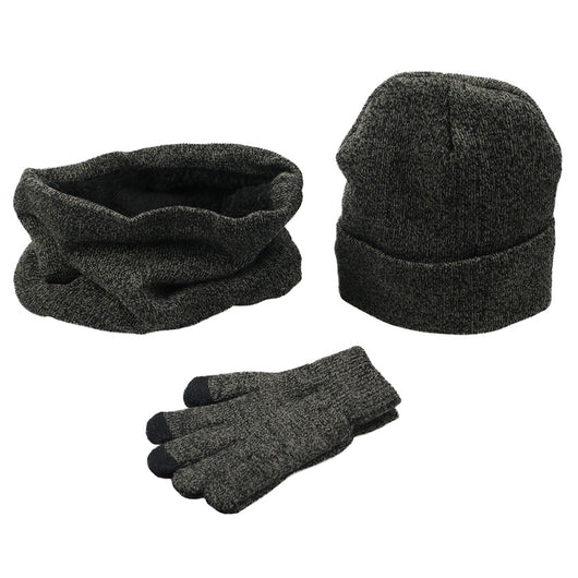 Conjunto Invernal Completo para Hombre: Gorro, Bufanda y Guantes en Punto y Terciopelo - Image 23