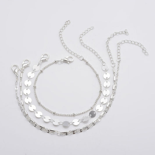 Set de 4 Pulseras Cadena Tubo - Diseño Minimalista Versátil - Image 2