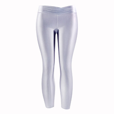 Pantalones Capri Elásticos Talle Bajo Brillante en Colores Neón para Mujer - Image 8