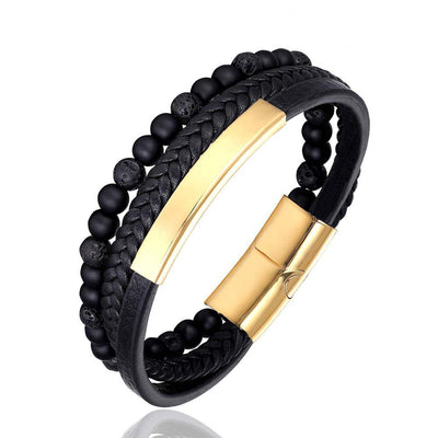 Pulsera de Piedra Natural con Cierre Magnético y Cuero Trenzado - Image 10