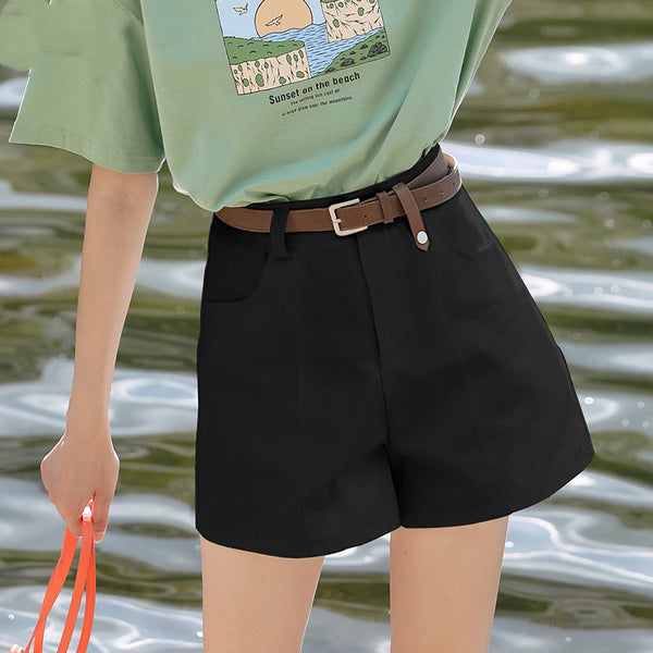Shorts Talle Alto Mujer Pierna Ancha Cómodos y Ajustados