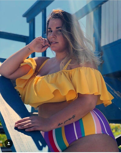 Traje de Baño Talla Grande Realzador para Mujer - Image 3