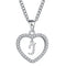 26-letter zircon heart necklace26-letter zircon heart necklace Plateado J