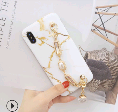 Funda iPhone XS Max Mármol Blanco con Cadena - Protección Total y Estilo - Image 4