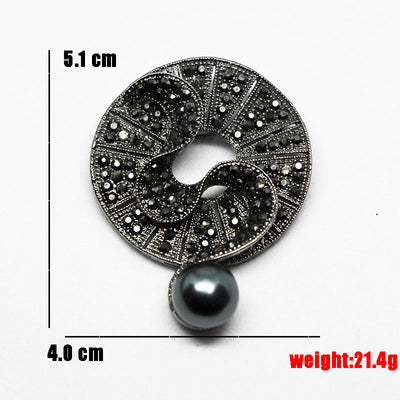 Broche de Perla de Cristal Negro Diamond - Image 6