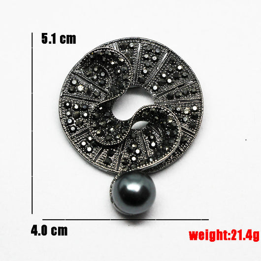 Broche de Perla de Cristal Negro Diamond - Image 6