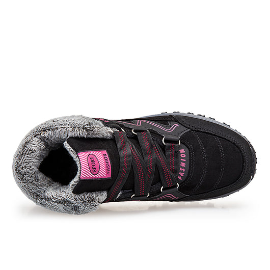 Zapatos de Algodón para Mujer con Forro de Terciopelo Cálido para la Nieve - Image 6