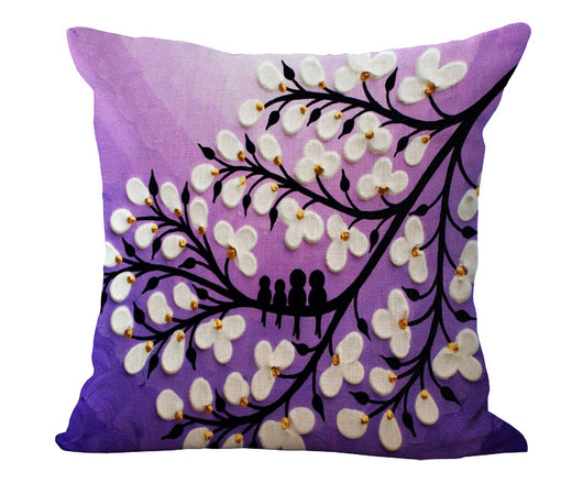 Funda de Almohada con Óleo Artístico en Algodón y Lino - Image 33
