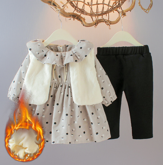 Conjunto Abrigado de 3 Piezas para Bebé de 6 Meses - Ropa de Invierno Suave - Image 3