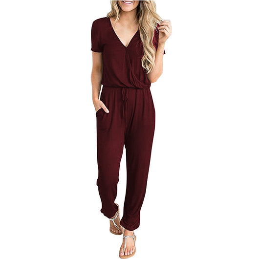 Jumpsuit Mujer Escote en V Cruzado - Image 7