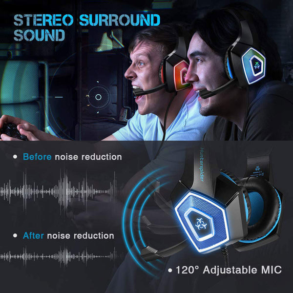 Auriculares Gaming RGB con Iluminación LED y Cable