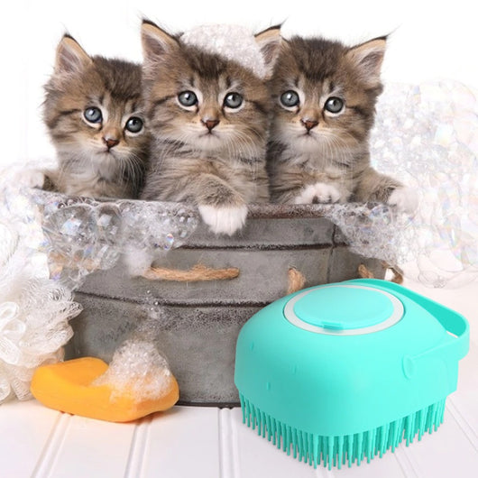 Cepillo Masajeador de Silicona para Baño de Perros y Gatos - Image 3