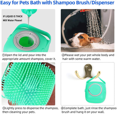 Cepillo Masajeador de Silicona para Baño de Perros y Gatos - Image 4