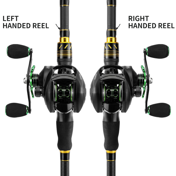 Carrete de Pesca Baitcasting BS2000 8.1:1 Alta Velocidad - Arrastre Máximo 8KG