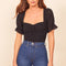 Blusa Corta de Gasa Ligera