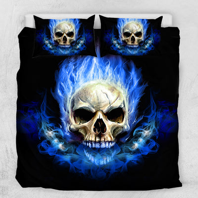 Juego de Tres Piezas Calavera Fuego Azul - Image 3